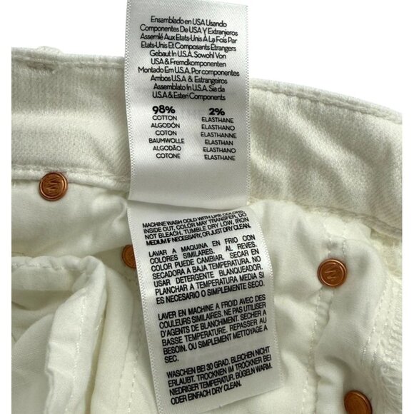 Mother The Weekender Jeans in Totally Innocent White Denim Flare Cotton Size 27 - Picture 8 of 10